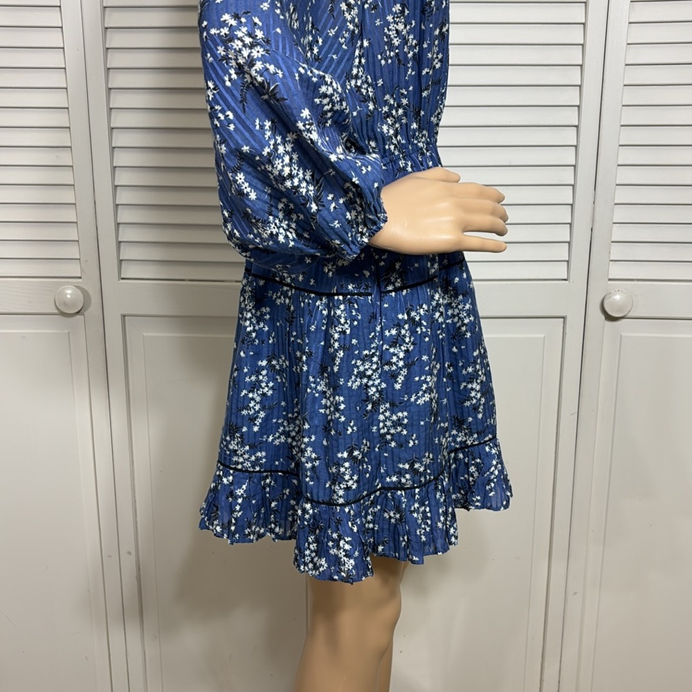 ULLA JOHNSON Brienne Dress Floral Peasant Style Mini Dress Size 8 - Picture 11 of 16